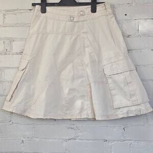 Vintage Faded Glory Women's 8, Cargo Beige A-Line Skirt: Cottagecore, Preppy Y2K